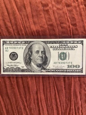 1996 $100 US One Hundred Dollar Bill. Big Head, Crisp, Full House! - Image 1 of 4