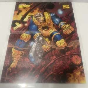 Vintage 90s double sided Wizard poster Marvel Comics Cable And Witchblade Topcow - Picture 1 of 2