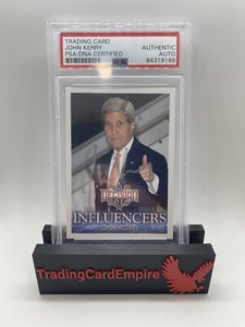 JOHN KERRY SIGNED SECRETARY OF STATE 2016 DECISION INFLUENCERS #36 PSA Authentic