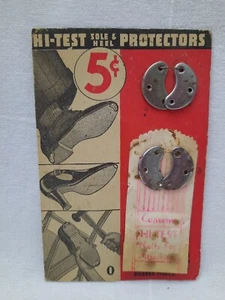 Protectores de placas de talón y puntera de metal Hi-Test vintage talla 0 NOS - Imagen 1 de 10