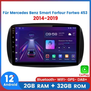 Für Mercedes Benz Smart Forfour Fortwo 453 GPS Navi Autoradio Android 12 Carplay - Bild 1 von 12