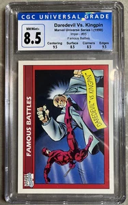 Daredevil Vs. Kingpin Marvel Universe Series 1 1990 Impel #95 CGC 8.5 NM/Mint+ - Picture 1 of 3