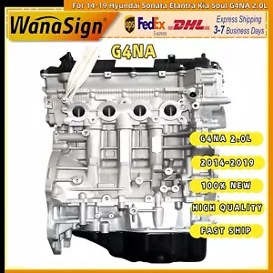 Long Cylinder Block Assembly For 14-19 Hyundai Sonata Elantra Kia Soul G4NA 2.0L - Picture 1 of 6