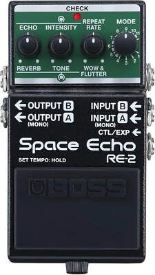 Boss RE-2 Space Echo Gitarren-Effektpedal mit Box