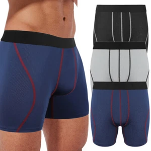 3 PCS Men Boxer Shorts Underwear Breathable Tagless Seamless Briefs Quick Dry US - Picture 1 of 12