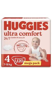 HUGGIES ULTRA COMFORT Taglia 4 MEGA PACK  DA 120 PANNOLINI (7-18 KG)