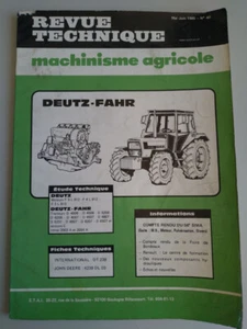 REVUE TECHNIQUE TRACTEUR DEUTZ 4506 5206 6206 4007 4507 4807 5207 6007 Intrac .. - Picture 1 of 1