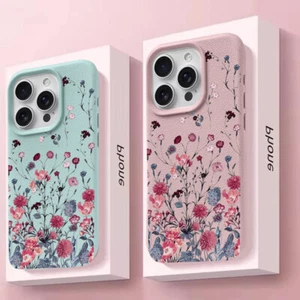 For iPhone 16 15 Pro Max 14 13 12 11 Shockproof Silicone Flower Phone Case Cover - Picture 1 of 29