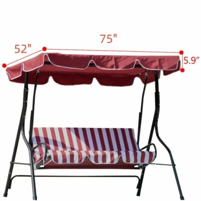 Waterproof Outdoor Swing Canopy Hammock Swing Top Cover Replacement Lightweight - Image 1 of 4