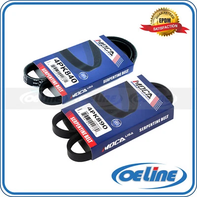 EPDM Drive Belt Se for 5/1991-5/1995 Toyota MR2 2.2L A/C-ALT-PS t 4PK840 4PK890 - Image 1 of 4