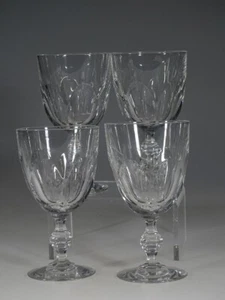 Juego de 4 copas grandes vintage de cristal Val St. Lambert firmadas c.1980 - Imagen 1 de 7