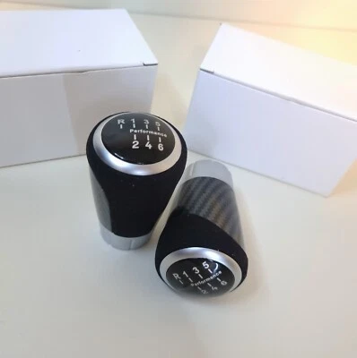 Perilla de cambio Alcantara Hot Carbon Performance 6 velocidades ponderada para BMW E46 E60 E90 Foto 1 de 4