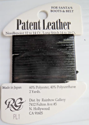 Rainbow Gallery ~  Patent Leather ~ 4 pc Lot Thread~ PL1 Black PVC~Santa's Boots - Image 1 of 3
