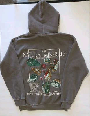 Sudadera con Capucha UO Natural Minerals Hombre XS Marrón Cristales Marrón/Gris Foto 1 de 4