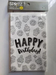 NEW Spritz Color In Favor Bags HAPPY BIRTHDAY DIY coloring birthday 12 count - Picture 1 of 2