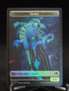 MTG NEO Kamigawa Neon Dynasty Foil Spirit / Rat Rogue - Token - Picture 1 of 2