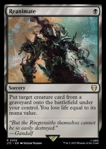 Reanimate 0206 Sin Lámina Raro LOTR Commander Magic The Gathering Casi Como Nuevo - Imagen 1 de 2