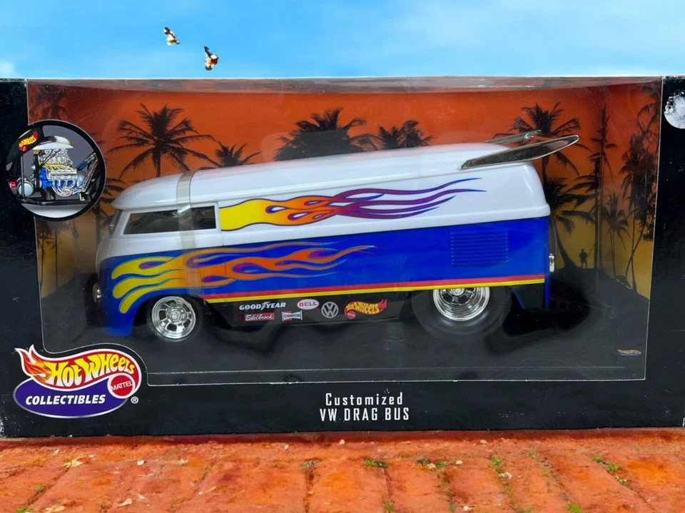 ¡¡¡NUEVO!!! VW DRAG BUS PERSONALIZADO ESCALA 1:18 HOT WHEELS (1999) Foto 1 de 4