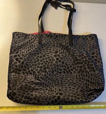 Black Leopard Print Faux Fur Tote Bag Soft Plush Feel  Snatch Shut Clutch - Image 1 of 4