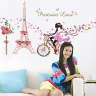Wall Stickers Paris Eiffel Tower Wall Decal Stickers Repeatable Pasting Wall TT