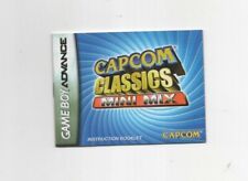 Capcom Classics Mini Mix GBA MANUAL ONLY Authentic Nintendo