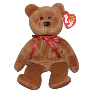Peluche Ty Beanie Baby - MWMT (Bear Brown New Face 1995) - Imagen 1 de 1