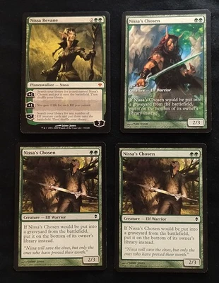 Nissa Revane Zendikar Mythic Rare Planeswalker + 3 Nissa's Chosen mtg card - Image 1 of 4