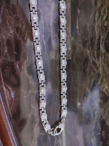 Origianally Owned Judith Ripka 39 Diamonique Bezel Set Link 20" Necklace - Picture 1 of 12