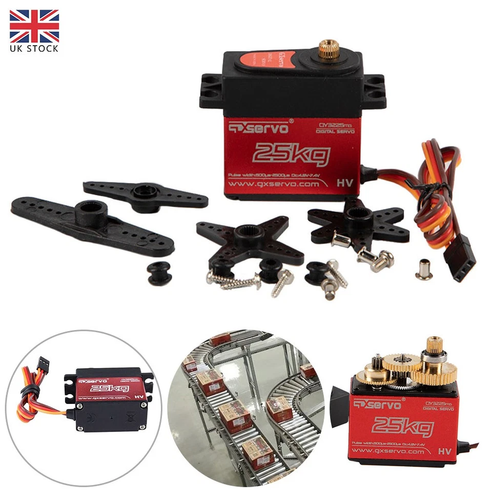 25KG Digital Servo Metal Steering Gear Waterproof For RC Car DC Motor Part - Image 1 of 4