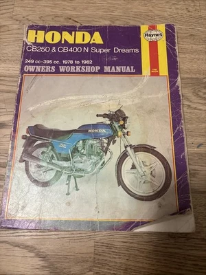 Honda CB250N y CB400N Super Dream 1978-1982 Haynes manual de taller 1983 Foto 1 de 4