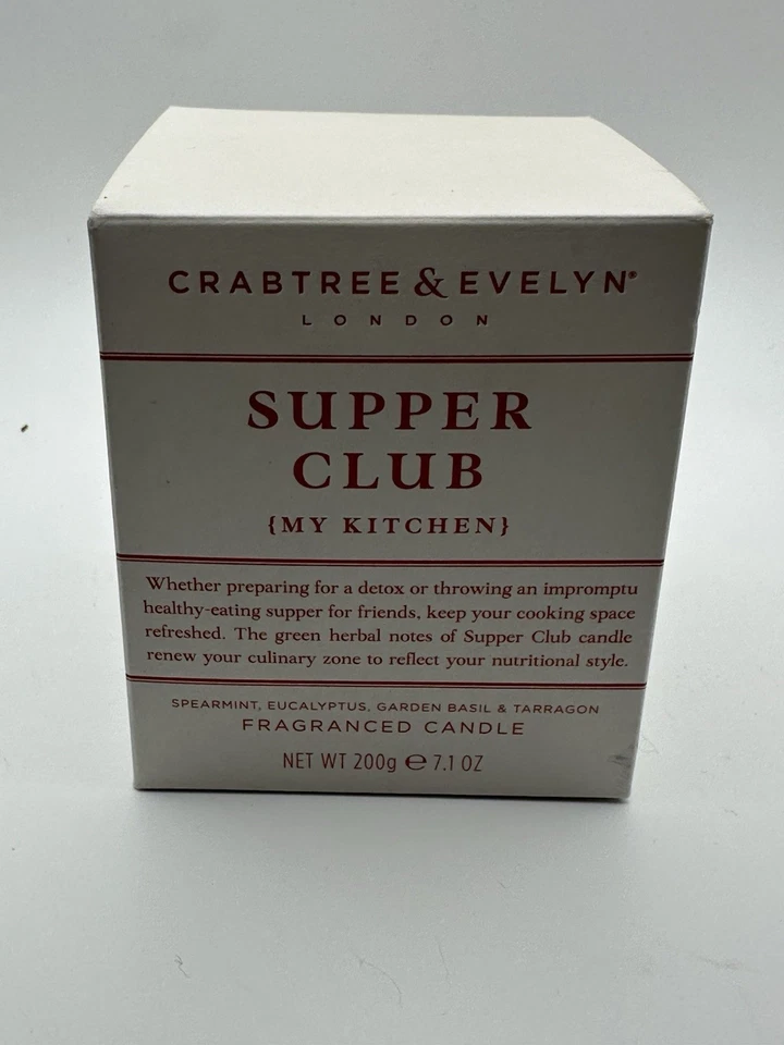 Crabtree & Evelyn SUPPER CLUB (MI COCINA) Vela 7.1 OZ Nueva Foto 1 de 3