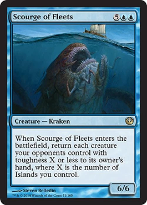 Scourge of Fleets -Foil Medium Play MTG Journey into Nyx - Image 1 of 1