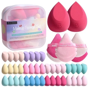 BS-MALL Professional Makeup Sponges Triangle Puff 49 Pcs- Pro V3.0 Cloud Technol - Picture 1 of 7