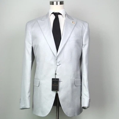 Jos A Bank Reserve 100%silk Tailored Fit Solid Dinner Jacket Blazer 44R D010028 - Image 1 of 4
