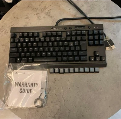 Corsair K65 RAPIDFIRE Cherry MX Speed RGB Keyboard Silver switch Used/Tested - Image 1 of 2