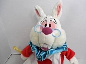 Disney Store Alice In Wonderland White Rabbit with horn 16 in Plush Stuffed - Picture 1 of 10