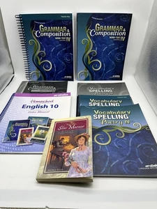 Abeka Grammar & Composition w. Workbook, Spelling Poetry IV w. Keys, 10th GR - Picture 1 of 14