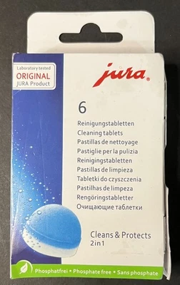 Jura Cleaning Tablets for All Jura Automatic Coffee Machines 6-count GERMANY - Image 1 of 4