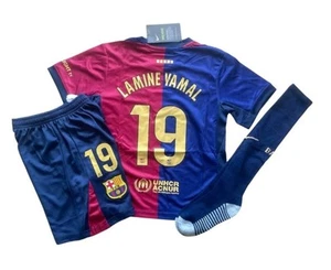 KID KIT COMPLETO BAMBINO CALCIO BARCELLONA YAMAL 19 4-14 Anni SOCCER 2025 JERSEY - Imagen 1 de 3