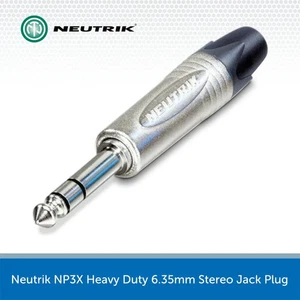 Neutrik NP3X 1/4" Stereo Jack Plug 6.35mm TRS  lot of 3 - Picture 1 of 1