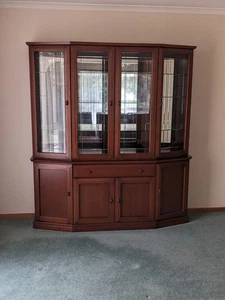 Solid Timber display cabinet with glass doors. Bargain must go. - Picture 1 of 4