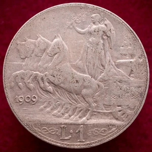 Italy 1 Lira 1909 (L0909) - CA-G - Picture 1 of 2