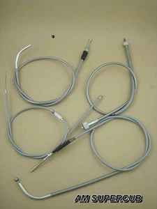 Cable Set Honda C92 CA92 C95 CA95 Throttle Clutch Speedometer Brake GREY - Picture 1 of 5