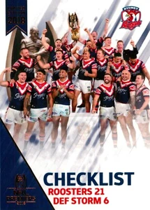 2018 Sydney Roosters NRL Premiers Limited Edition Card - Checklist - #28/50 - Picture 1 of 3