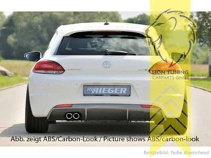 Rieger Heckansatz Heckspoiler Diffusor für VW Scirocco 3 schwarz matt für R-Line - Bild 1 von 1