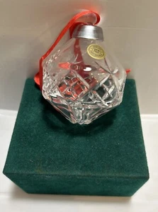 Vtg Hand Cut Lead Crystal Octagon Glass Ball Ornament 24%Pb Czech Republic Z4 - Picture 1 of 8