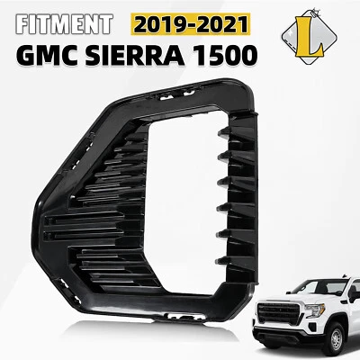 Left Side Fog Light Bezel Cover w/ holes For 2019-2021 GMC Sierra 1500 - Image 1 of 4