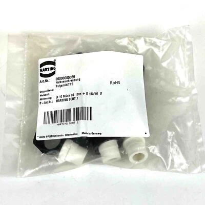 Harting 09000005059 semiatornillado PG16 poliamida/TPE (VE 10 uds.), sin usar/embalaje original Foto 1 de 3