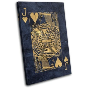 Impresión de imágenes de arte de pared de lienzo único vintage Shabby Chic de Jack of Hearts - Imagen 1 de 1