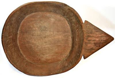 Antique Maine Colonial Dough Bowl 17.5" Wood Primitive Rustic Farmhouse Trencher - Image 1 of 4
